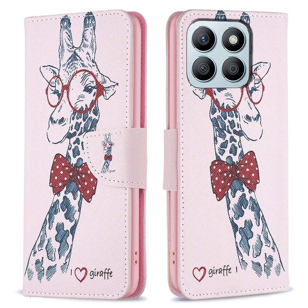 For Honor X8b 4G Flip Phone Case Wallet PU Leather Pattern Printing Cover - Bear For Honor X8b 4G Flip Phone Case Wallet PU Leather Pattern Printing Cover - Bear